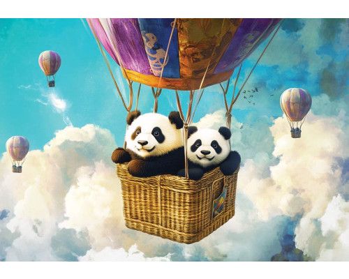 Fotobehang met een zee van zachtroze rozen in volle bloei.