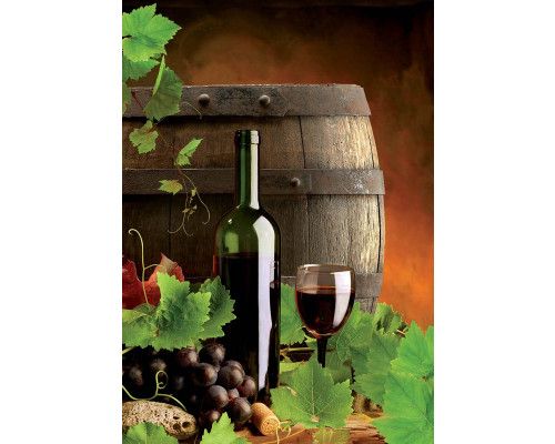 Wijn en druiven, horeca fotobehang met een warme en rustieke uitstraling voor restaurants en cafés.