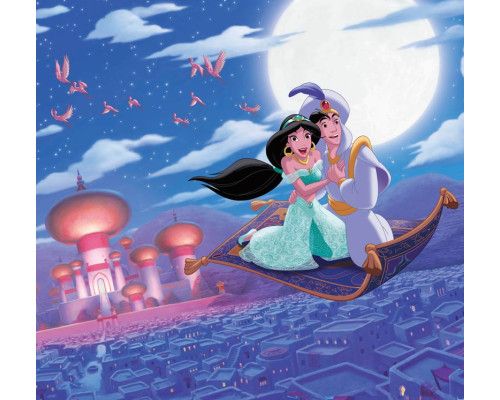 Disney Aladdin fotobehang, met een magisch tapijtavontuur, ideaal voor een avontuurlijke kamer.