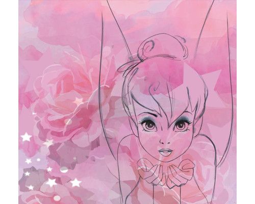 Tinkerbell Disney fotobehang, perfect voor een sprookjesachtige kinderkamer.