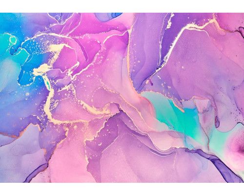 Roze en gouden marmer in een luxe patroon, ideaal voor een stijlvolle en vrouwelijke inrichting.