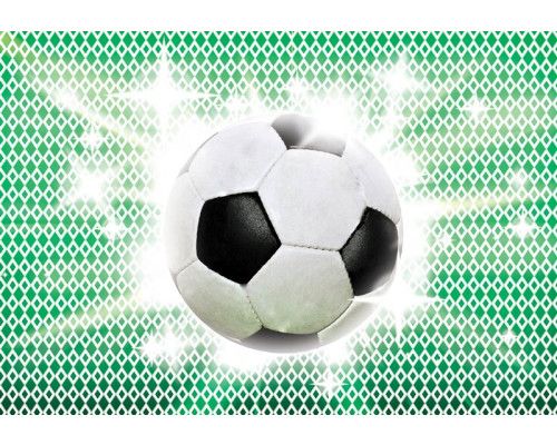 Voetbal fotobehang voor tieners, dynamisch sportief design.