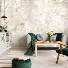 Een modern fotobehang met een marmeren muur in een industrieel design, ideaal voor een huiskamer.