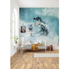 Een fotobehang van Disney Frozen waarin Elsa's magische wereld wordt weergegeven, geschikt voor de kinderkamer.