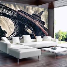 Een fotobehang van de Eiffeltoren in Parijs als monument voor de woonkamer.