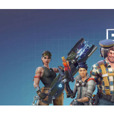 Een close-up Fortnite fotobehang.
