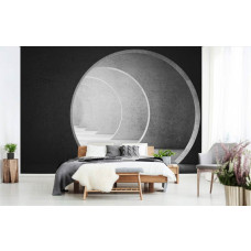 Een fotobehang van een 3D-gang in een hal voor de slaapkamer.