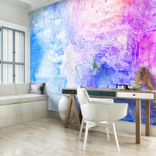 Een abstract blauw schilderij fotobehang voor het kantoor.