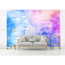Een abstract blauw schilderij fotobehang voor de woonkamer.