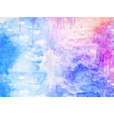 Abstract fotobehang met blauw schilderij, modern en verfijnd.