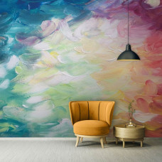 Een abstract schilderij fotobehang voor de huiskamer.