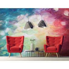 Een abstract schilderij fotobehang voor de woonkamer.