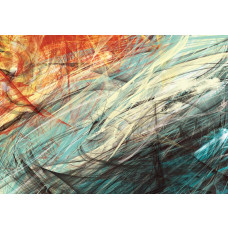 Abstracte kunst fotobehang, met moderne schilderij-elementen en levendige verfstreken, perfect voor een artistieke sfeer.