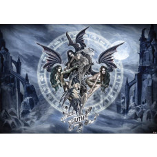 Alchemy Lilithia hex, horror fotobehang met donkere kunst en fantasy-elementen.