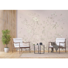 Fotobehang van antieke bloemen in vintage stijl voor de vliesbehang woonkamer, perfect voor een tijdloze en romantische sfeer.