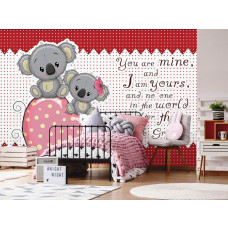 Een fotobehang met spreuken voor de babykamer, kinderkamer en meisjeskamer.
