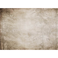 Fotobehang met artistieke bamboe-afbeelding, perfect voor een natuurlijke en stijlvolle uitstraling.