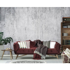 Een fotobehang van een betonnen muur in industriėle stijl voor de huiskamer.