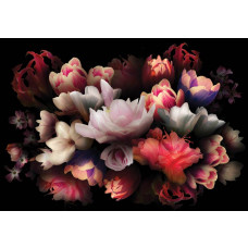 Kleurrijk boeket bloemen fotobehang, levendige en vrolijke kleuren.