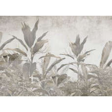 Fotobehang met een weelderige botanische jungle-afbeelding, vol groene tinten en levendige bladeren, perfect voor een natuurlijke en tropische uitstraling.