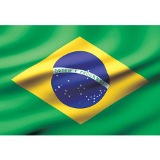 Braziliaanse vlag op fotobehang, perfect voor sportieve ruimtes.