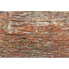 Bricklane bakstenen muur, weergegeven in een abstract fotobehang, perfect voor een industriële stijl.