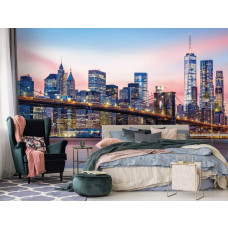 Een fotobehang van de Brooklyn Bridge in New York, Amerika voor de woonkamer en slaapkamer.