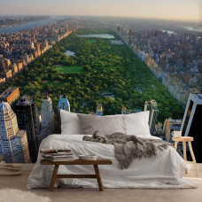 Fotobehang van Central Park in New York, Manhattan, dat het stadslandschap tot leven brengt in de slaapkamer.