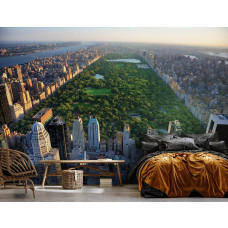 Fotobehang van Central Park in New York, Manhattan, een prachtige weergave van de stad voor de slaapkamer.