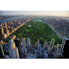 Fotobehang van Central Park in New York, met een uitzicht op Manhattan.