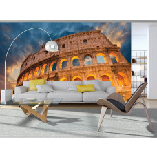 Een fotobehang van het Colosseum in Rome, Italiė voor de huiskamer.