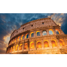 Fotobehang van het Colosseum in Rome, Italië, historisch gebouw.