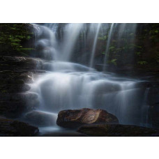 Fotobehang Dark Waterfall. Dark Waterfall.