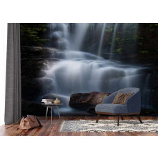 Fotobehang Dark Waterfall. Dark Waterfall.