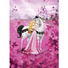 Disney Doornroosje fotobehang met prinses Aurora in haar prachtige jurk, perfect voor een meisjeskamer.