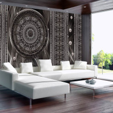 Een fotobehang van een dromenvanger met abstract mandala kunst voor de woonkamer.