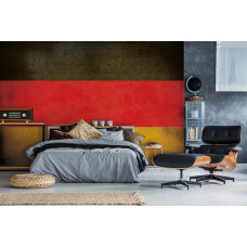 Fotobehang Duitse vlag van Duitsland in vintage stijl met vliesbehang in slaapkamer.