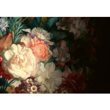 Dutch Flowers fotobehang met kleurrijke rozen en pioenrozen, geïnspireerd door Nederlandse bloemen.