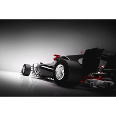 Fotobehang van een dynamische Formule 1 auto in actie, perfect voor racefans.