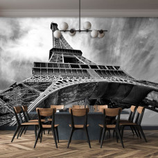 Een fotobehang met de Eiffeltoren, ideaal voor een keuken.