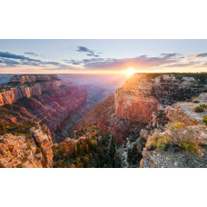 Grand Canyon fotobehang, met een adembenemend uitzicht op de rotsformaties.