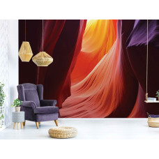 Een fotobehang van een grot met 3D-effect voor de slaapkamer en woonkamer.