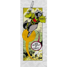 Guardians of the Galaxy retro comic fotobehang met Rocket Raccoon in actie.