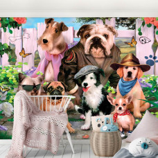 Fotobehang Honden Carnaval | Dolle Beestenboel