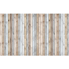 Houten planken, kleurrijk abstract fotobehang met een warme en rustieke uitstraling.
