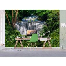 Een fotobehang van de Huai Mae Khamin waterval in Thailand in een regenwoud in een kantoor met Airtex.