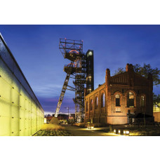 Fotobehang van het Katowice museum en kolenmijn in Polen, vastgelegd op een stadsfotobehang.