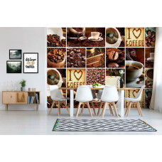 Fotobehang Koffie Collage