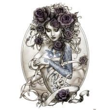 Fotobehang van les belles dames de la rose, klassieke rozenprint.