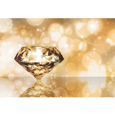 Luxury diamond fotobehang met een luxe weergave van diamanten in goud en wit, perfect voor een elegante sfeer.